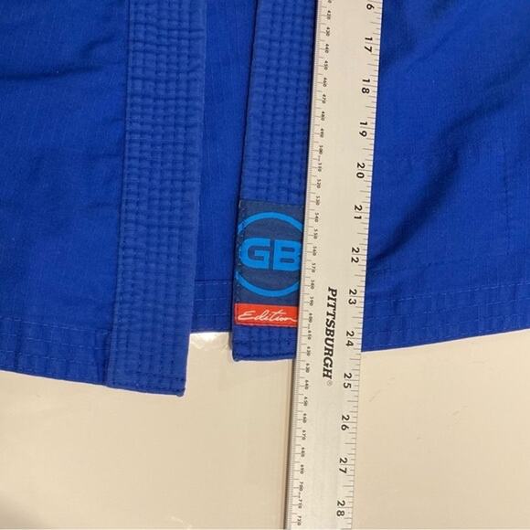 GRACIE BARRA Jiu Jitsu Karate Robe Y4 Blue - Picture 15 of 16
